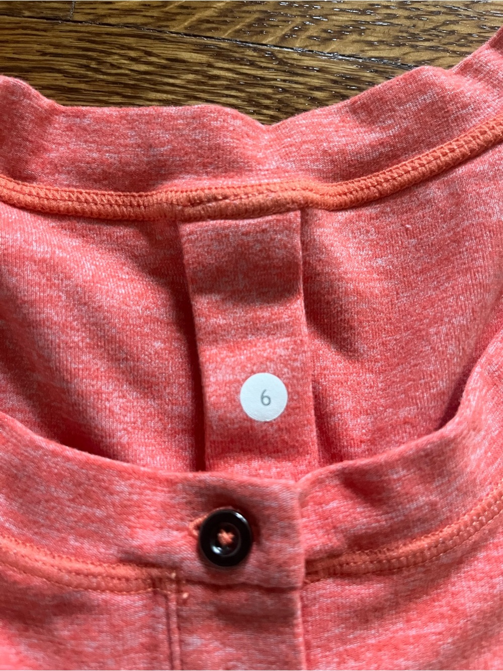 Lululemon Ride On Henley Long Sleeve Heathered Orange Top size 6 - Picture 10 of 12